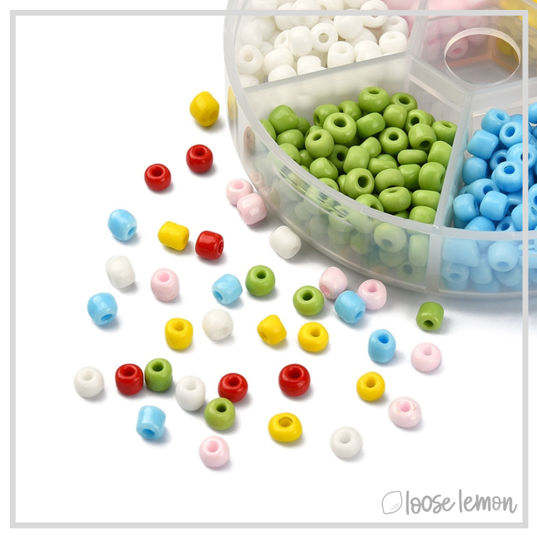 4mm Glass Seed Beads | Multi (60g)