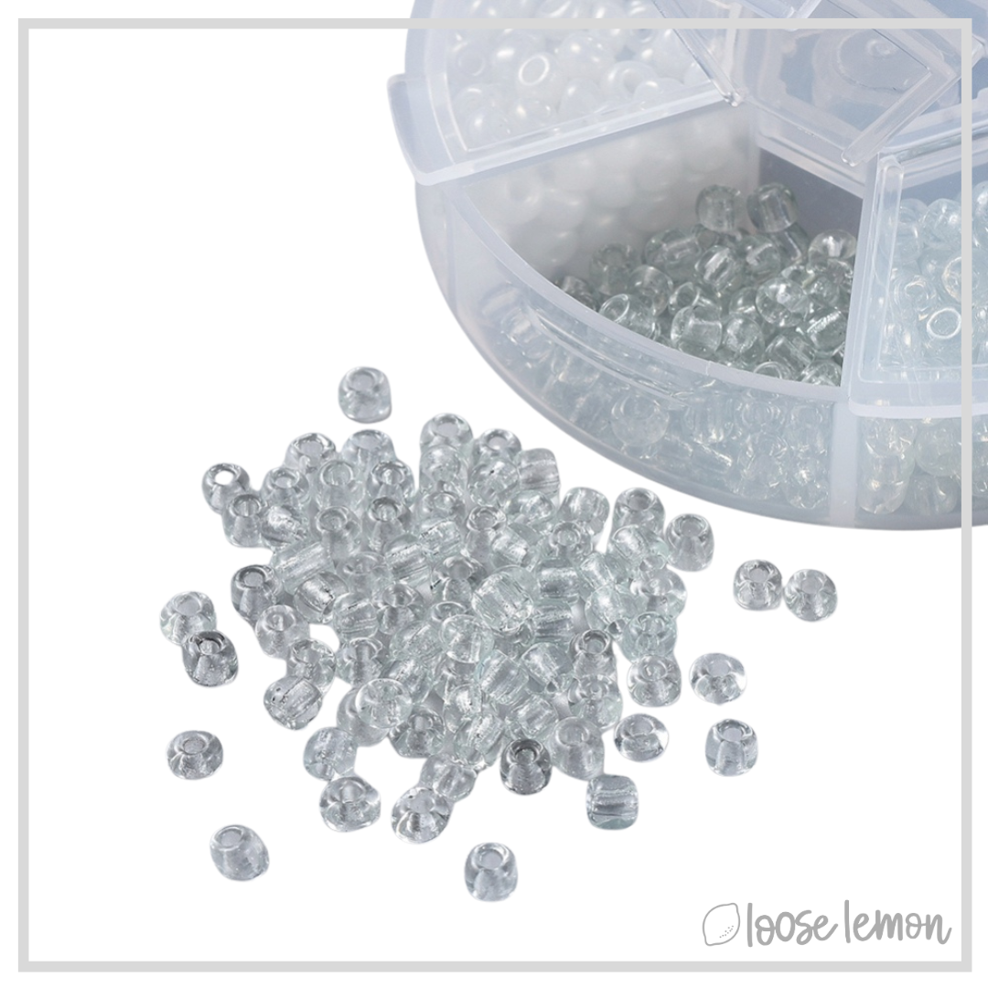 4mm Glass Seed Beads | White (60g)