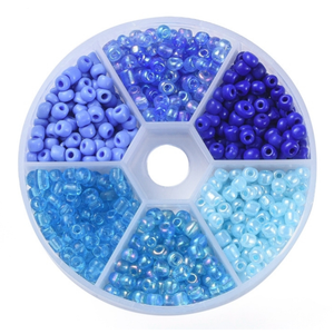 4mm Glass Seed Beads | Blue (60g)