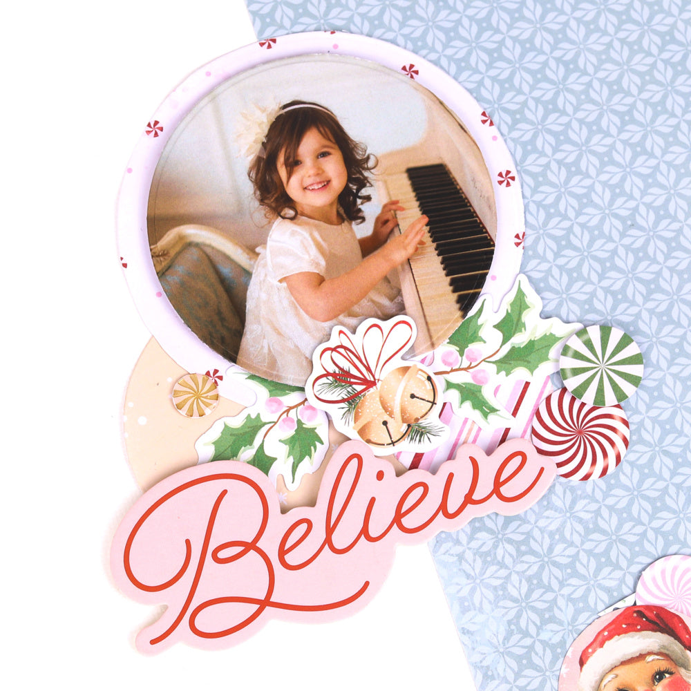 Peppermint Twist | Chipboard Frames & Corners (46 pcs)