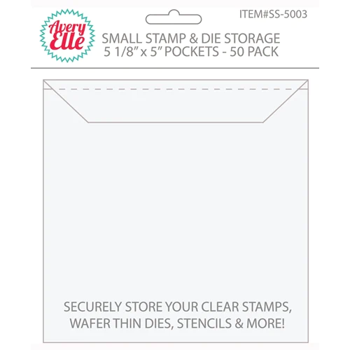 Avery Elle Stamp Storage Pockets x 50 | Small (5" x 5")