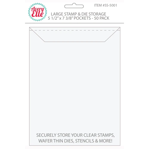 Avery Elle Stamp Storage Pockets x 50 | Large (5.5" x 7.3")