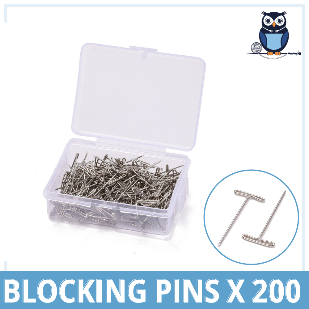 Nylon Block Pin Steel Blocking Pins x 200 | (27mm) - Loose Lemon Crafts