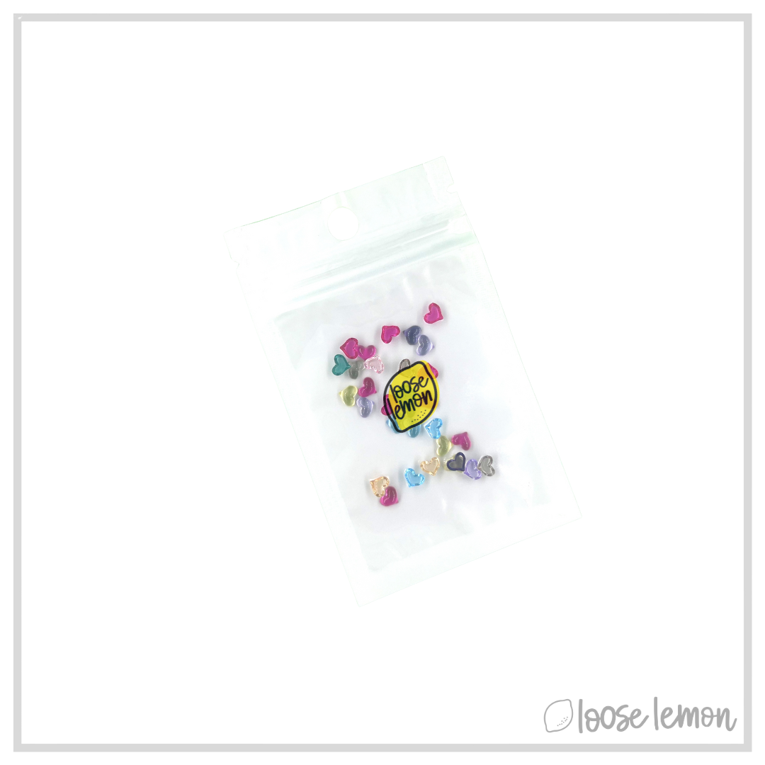 Mini Resin | Hearts x 30
