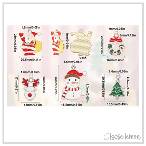 Christmas Enamel Charms x 10 | (SET A)