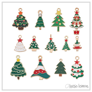 Christmas Enamel Charms x 13 | (SET G)