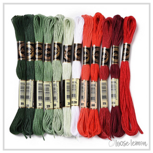 Embroidery Thread Set x 12 (Christmas)