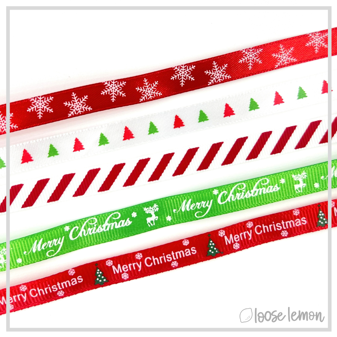Christmas Ribbon x 5m (Very Merry)