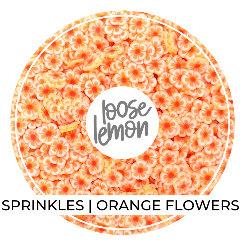 Clay Sprinkles | Orange Flowers