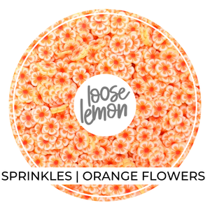 Clay Sprinkles | Orange Flowers