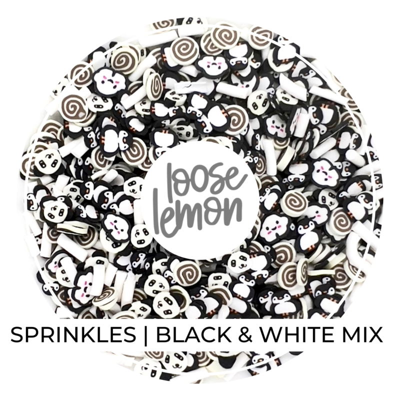 Clay Sprinkles | Black & White Mix