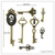 Bronze Key Charms x 7 (Set 1)