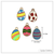 Easter Egg Enamel Charms x 5