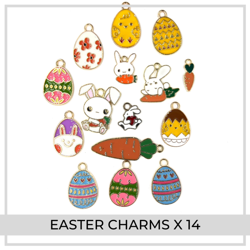 Easter Enamel Charms x 14
