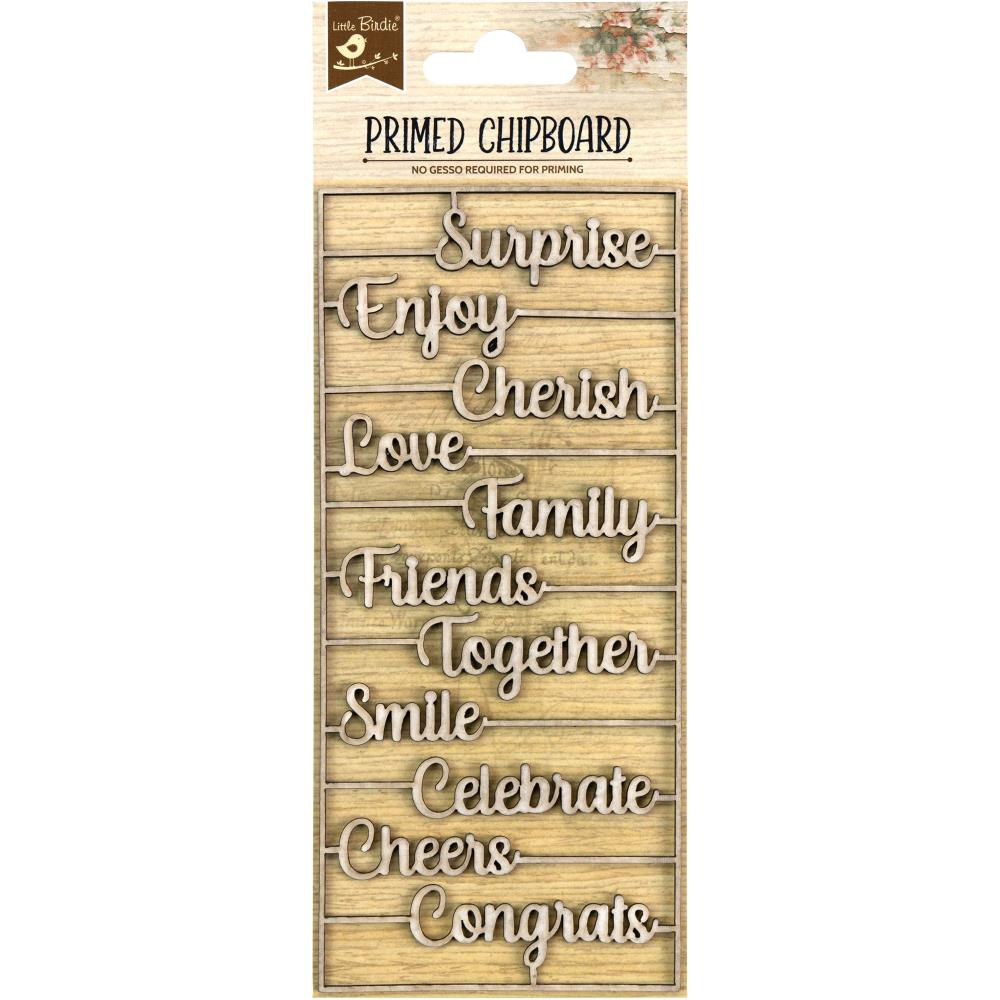 Little Birdie Primed Chipboard - Celebrate Together