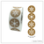 100 Kraft Snowflakes Christmas 1" Stickers/Seals