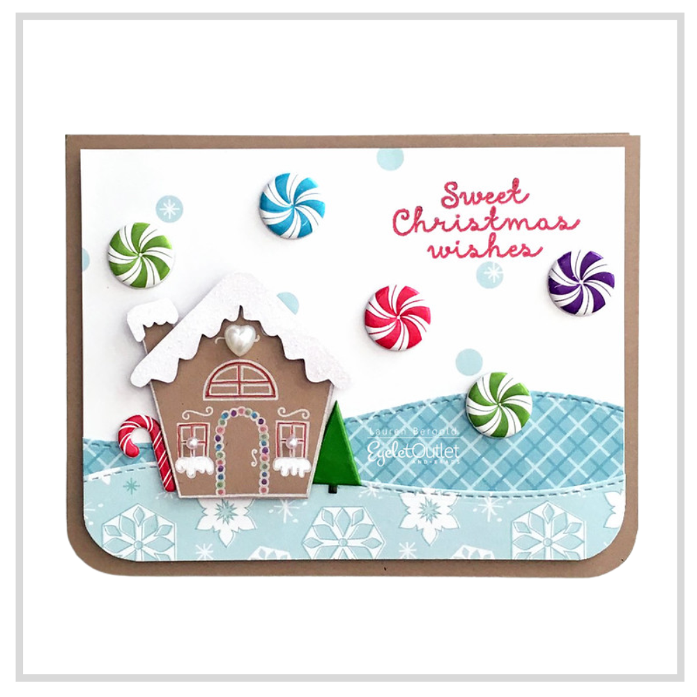 Christmas Lights Brads x 12 | Eyelet Outlet