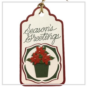 Christmas Poinsettia Brads x 12 | Eyelet Outlet