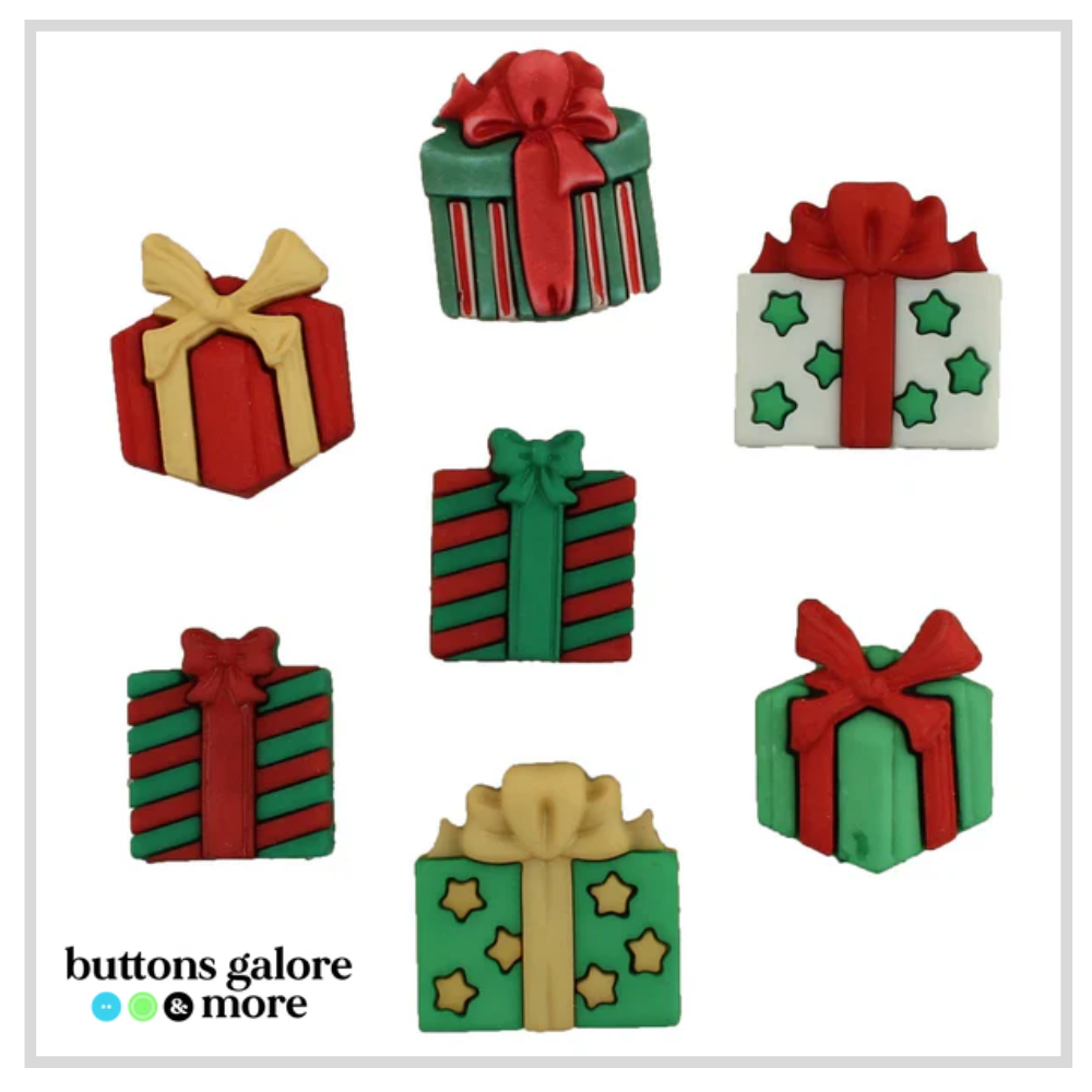 Christmas Buttons x 7 | Christmas Joy (Buttons Galore & More)