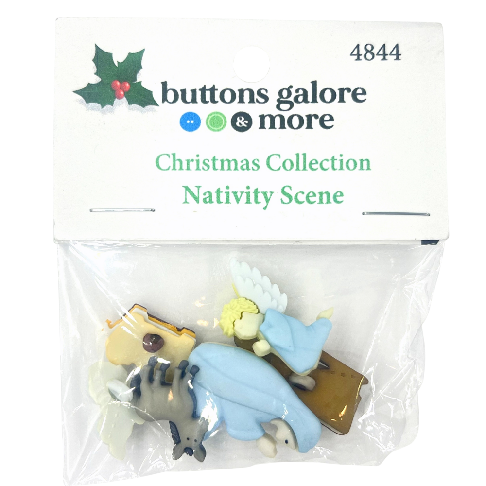 Christmas Buttons x 6 | Nativity Scene (Buttons Galore & More)