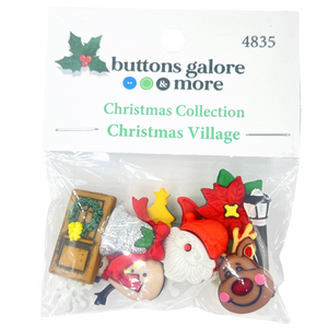 Christmas Buttons x 13 | Christmas Village (Buttons Galore & More)