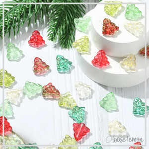 Glass Tree Beads x 25