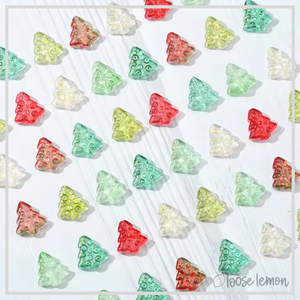 Glass Tree Beads x 25