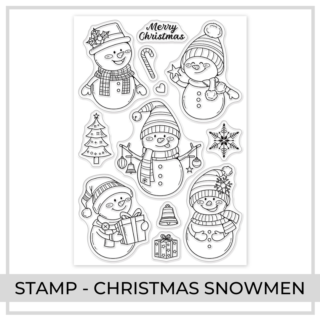 Christmas Acrylic Stamp | Christmas Snowmen