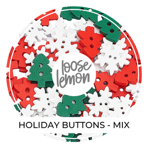 Holiday Buttons x 9 | Mix