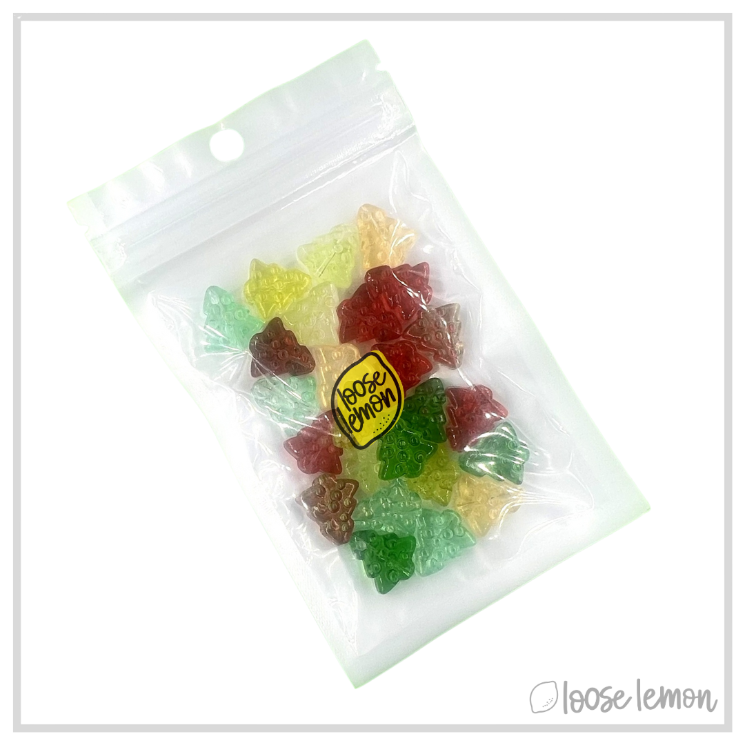 Glass Tree Beads x 25