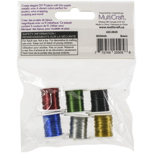 Craft Medley Beading & Jewelry Wire Metallic | 28 Gauge (Basic)