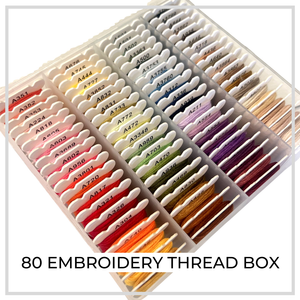 Embroidery Thread Boxed Sampler Set | 80 Pieces