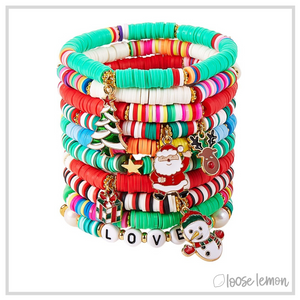 Christmas Enamel Charms x 16 | (SET H)