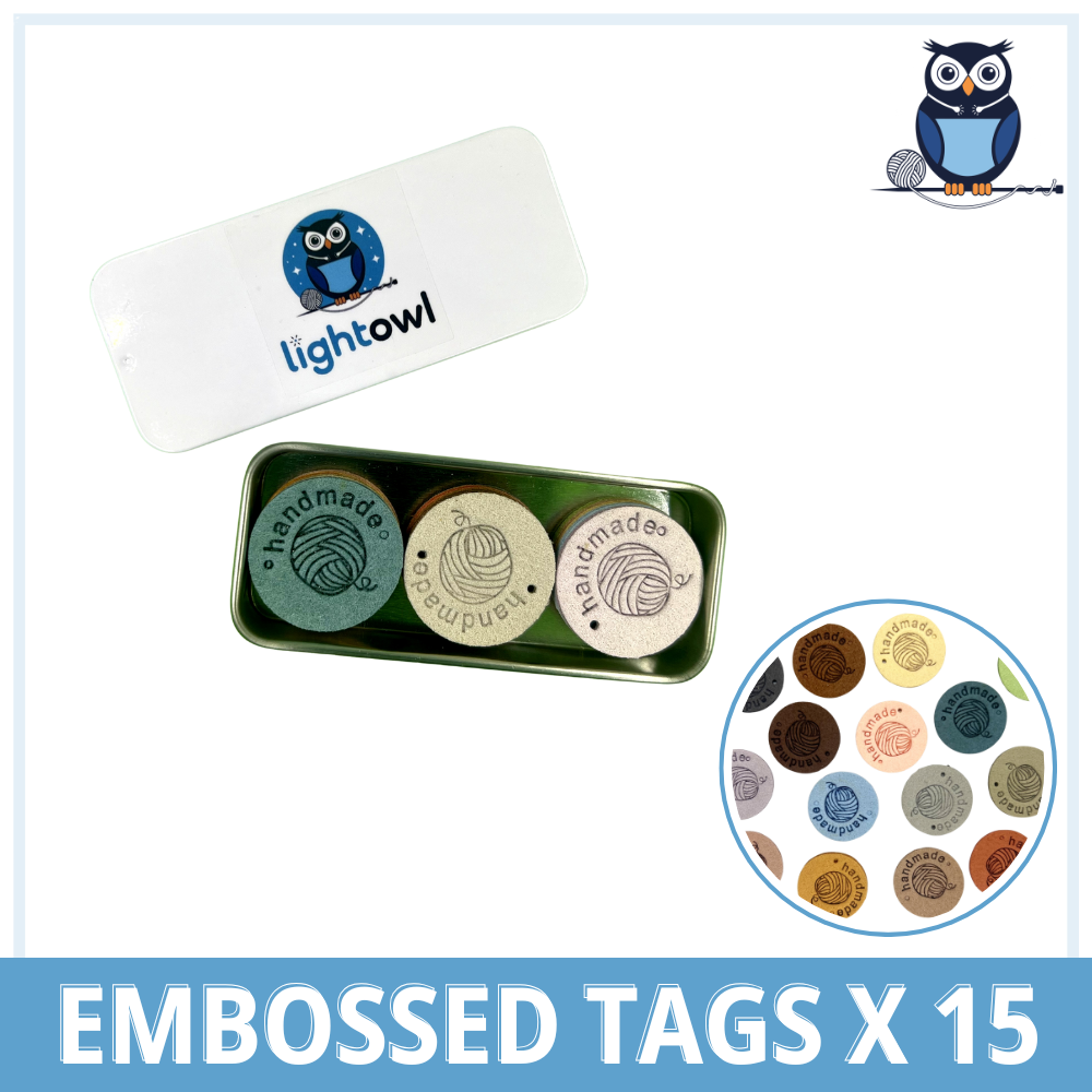 Embossed Handmade Tags x 15