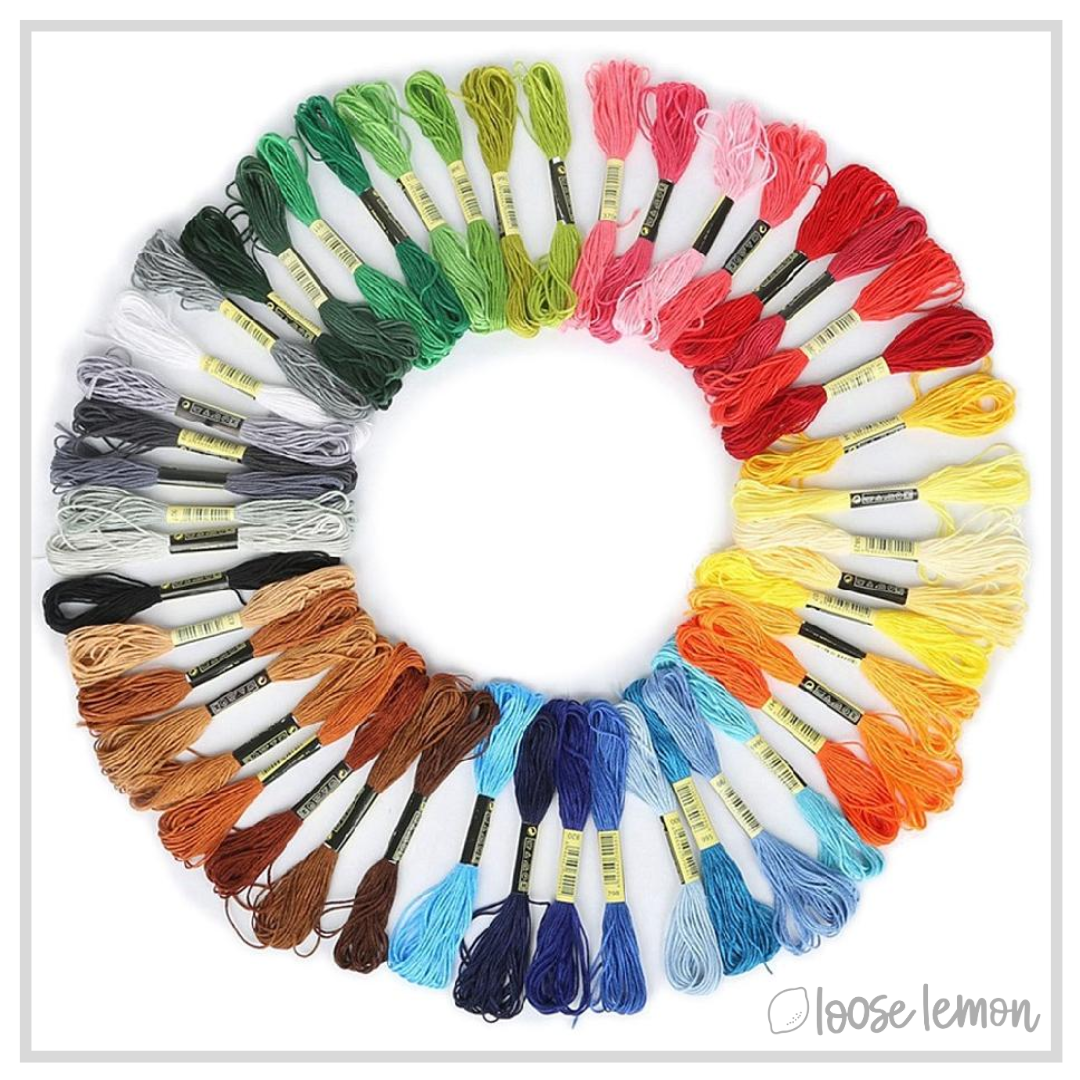 Embroidery Thread Set | 8 Pieces  Monochrome)