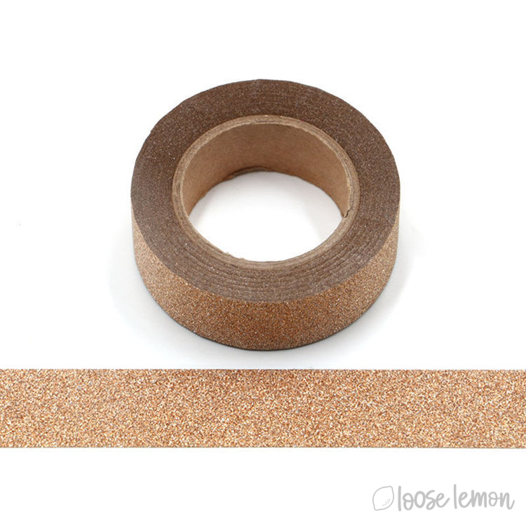 Rose Gold Glitter Washi Tape (10M)