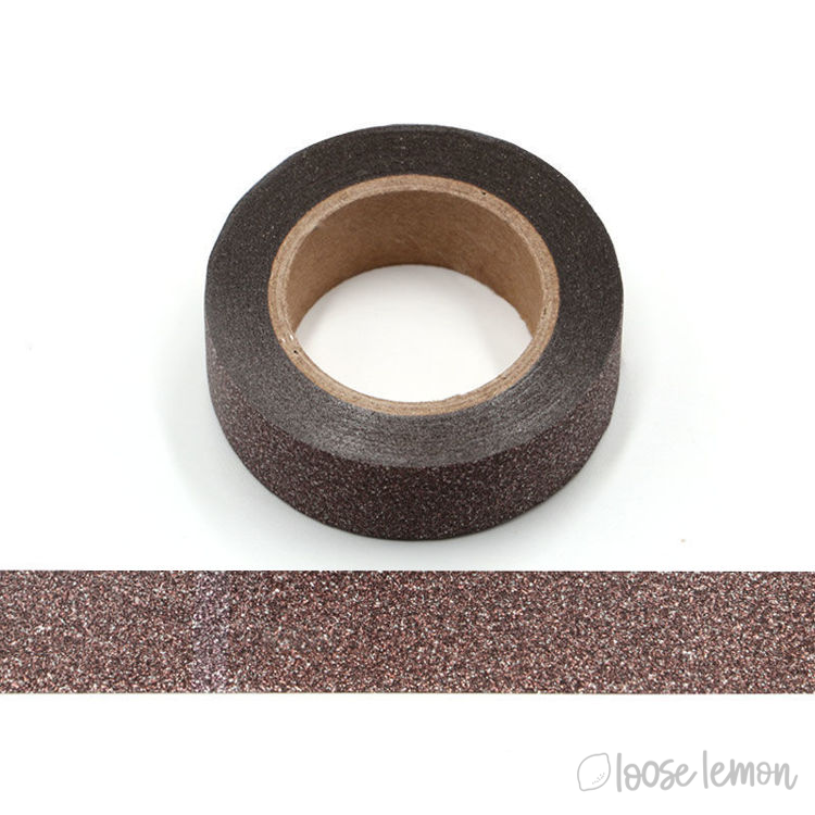 Brown Glitter Washi Tape (10M)