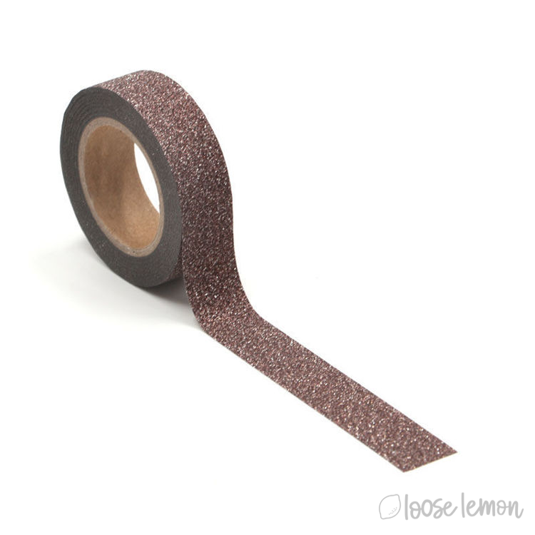Brown Glitter Washi Tape (10M)