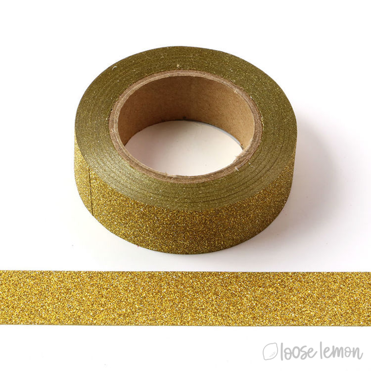 Bright Gold Glitter Washi Tape (10M)
