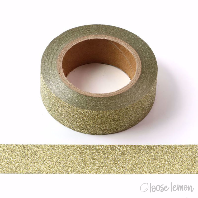 Pale Gold Glitter Washi Tape (10M)