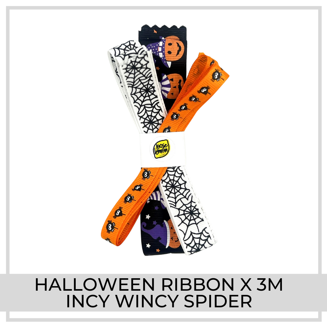Halloween Ribbon x 3m (Incy Wincy Spider)