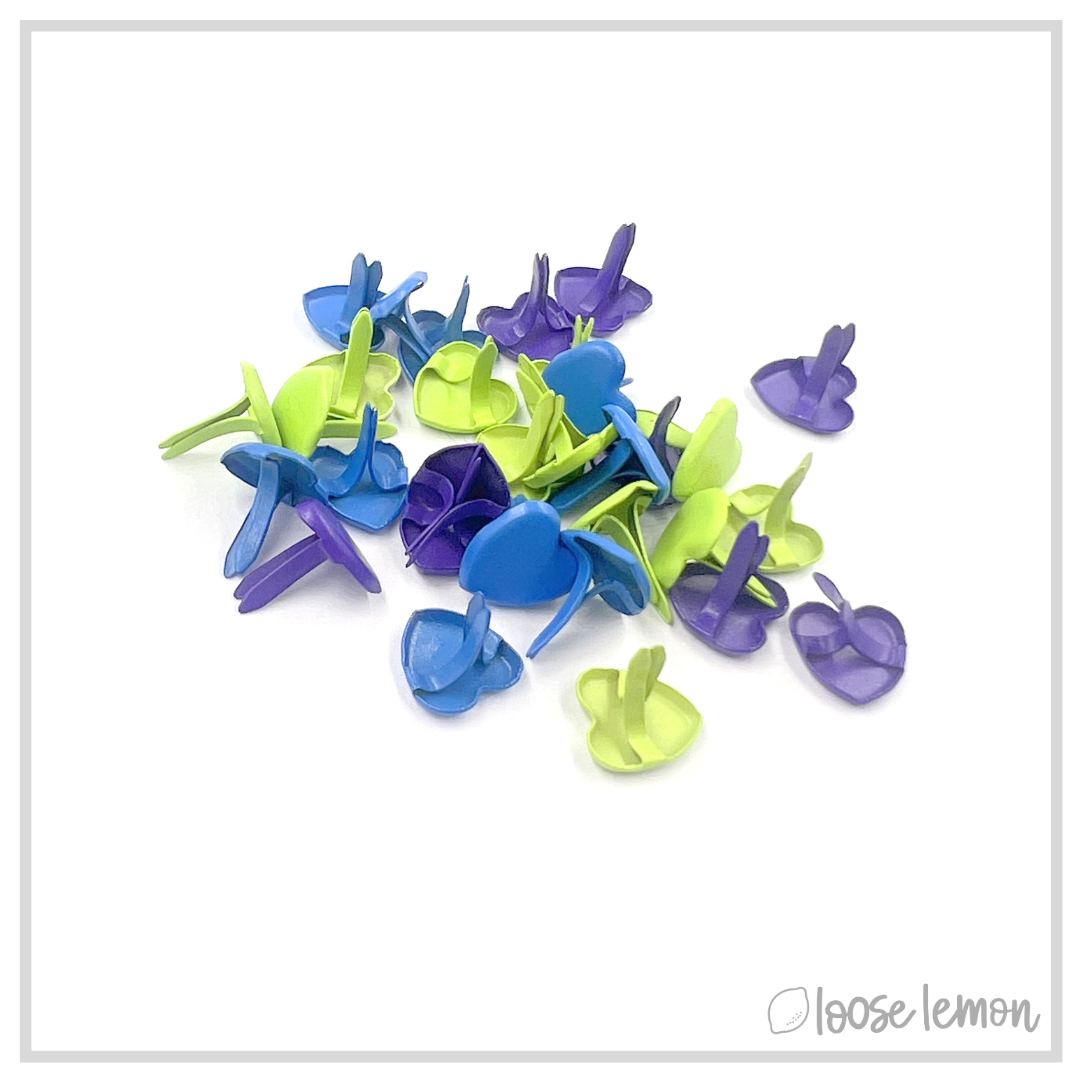 Heart Brads X 15 | Cool Mix