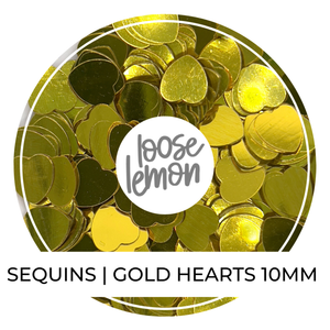Sequins | Gold Hearts (10mm)