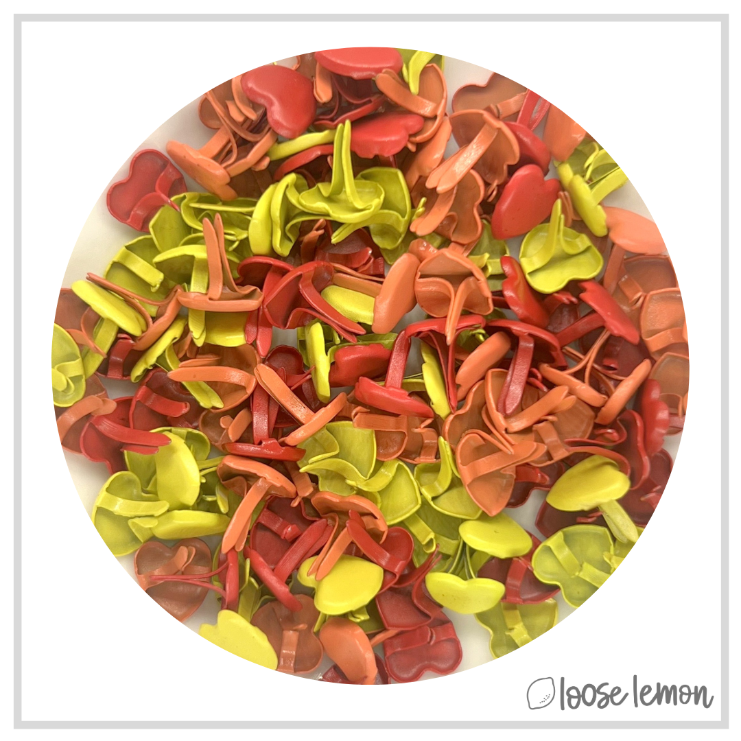 Heart Brads X 15 | Warm Mix