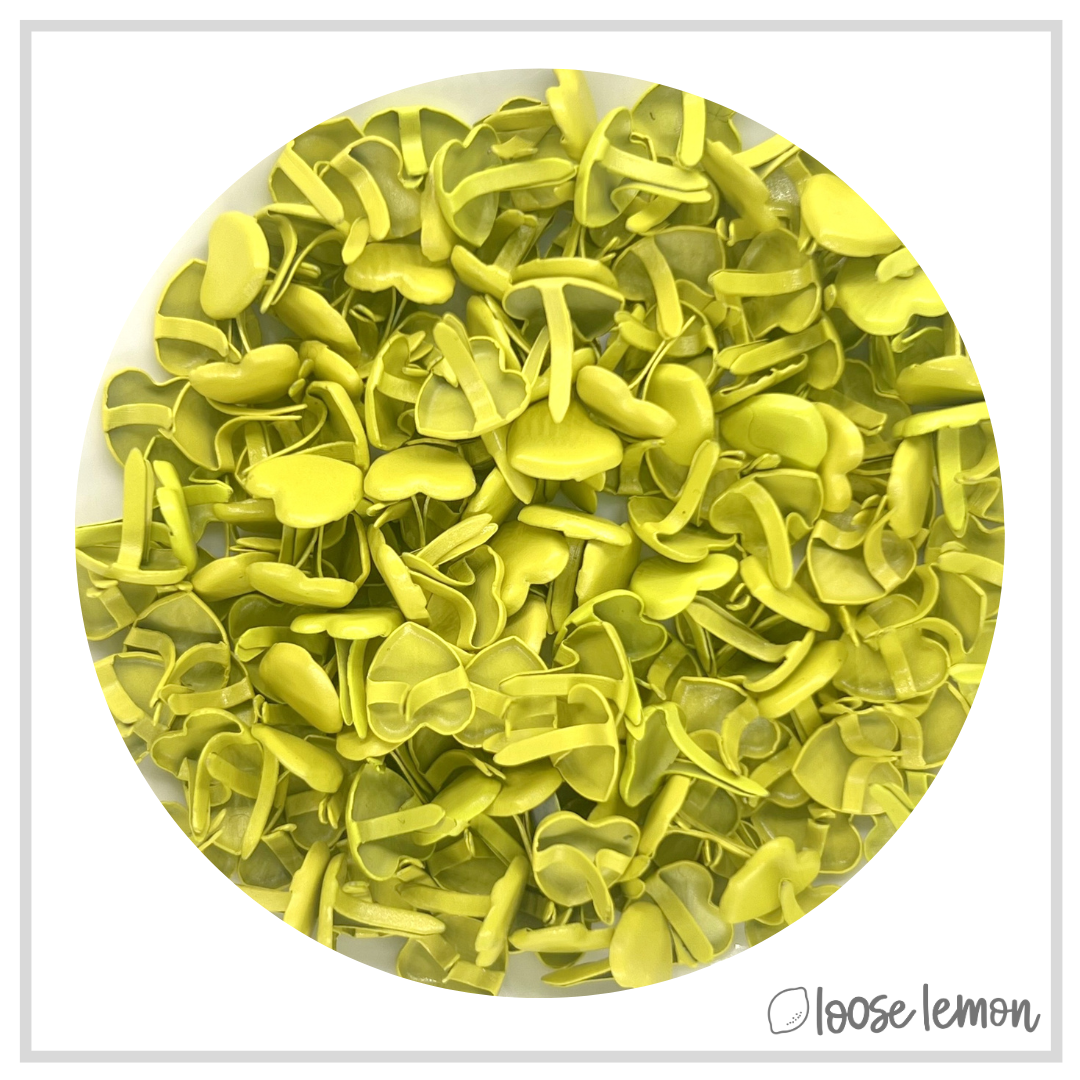 Heart Brads X 15 | Yellow