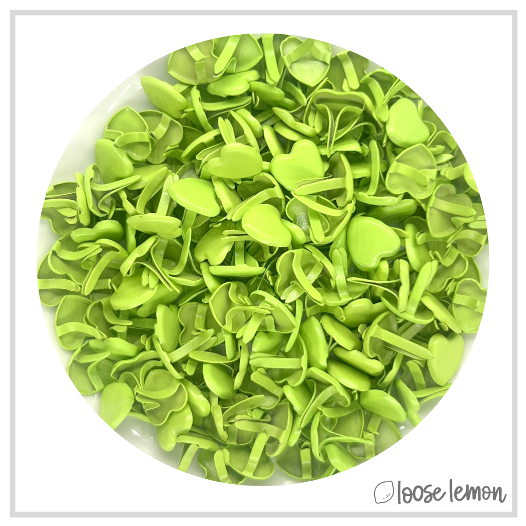 Heart Brads X 15 | Green