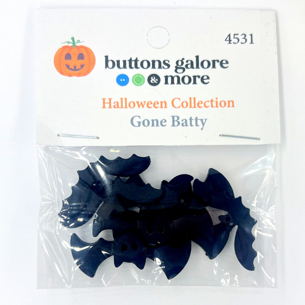 Halloween Buttons x 8 | Gone Batty  (Buttons Galore & More)