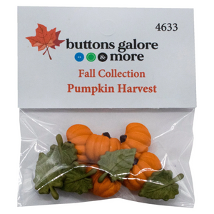 Halloween Buttons x 12 | Pumpkin Harvest  (Buttons Galore & More)