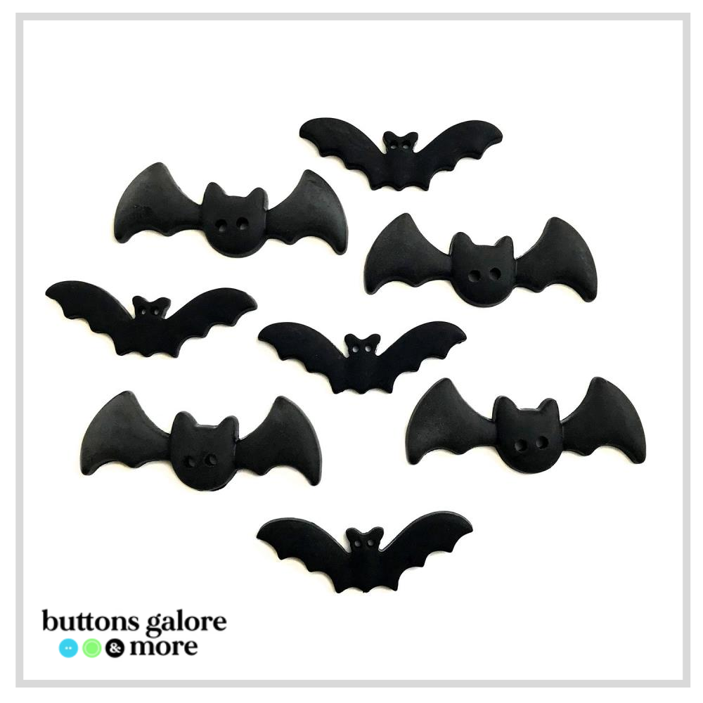 Halloween Buttons x 8 | Gone Batty  (Buttons Galore & More)