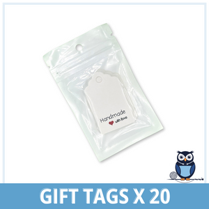 Handmade With Love Gift Tags x 20 | White